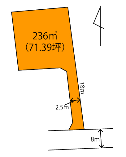 高崎市中居町 売地 区画図