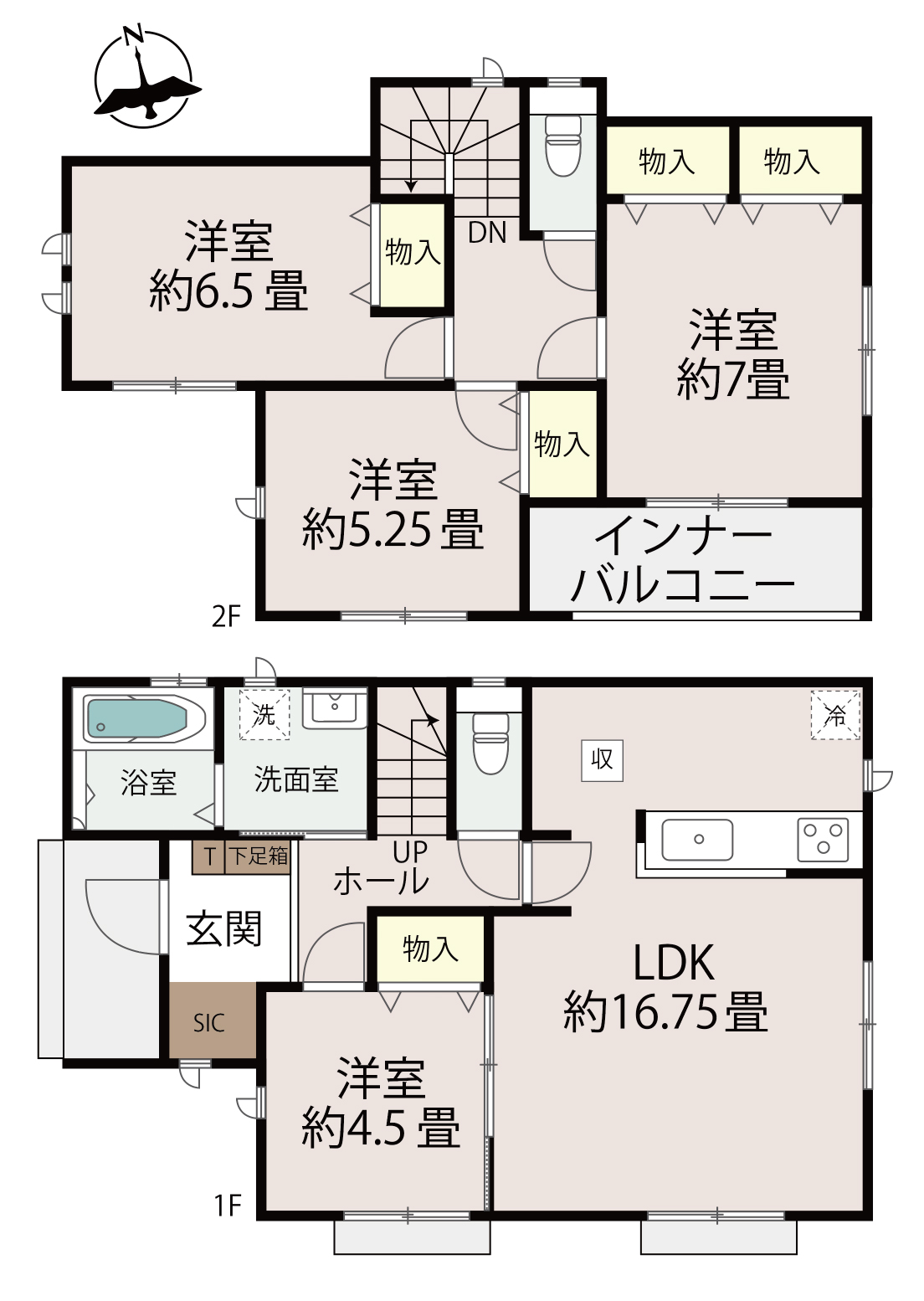 高崎市飯塚町　新築住宅　間取り図